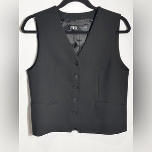 Zara Elegant Black Vest 2408773 Small